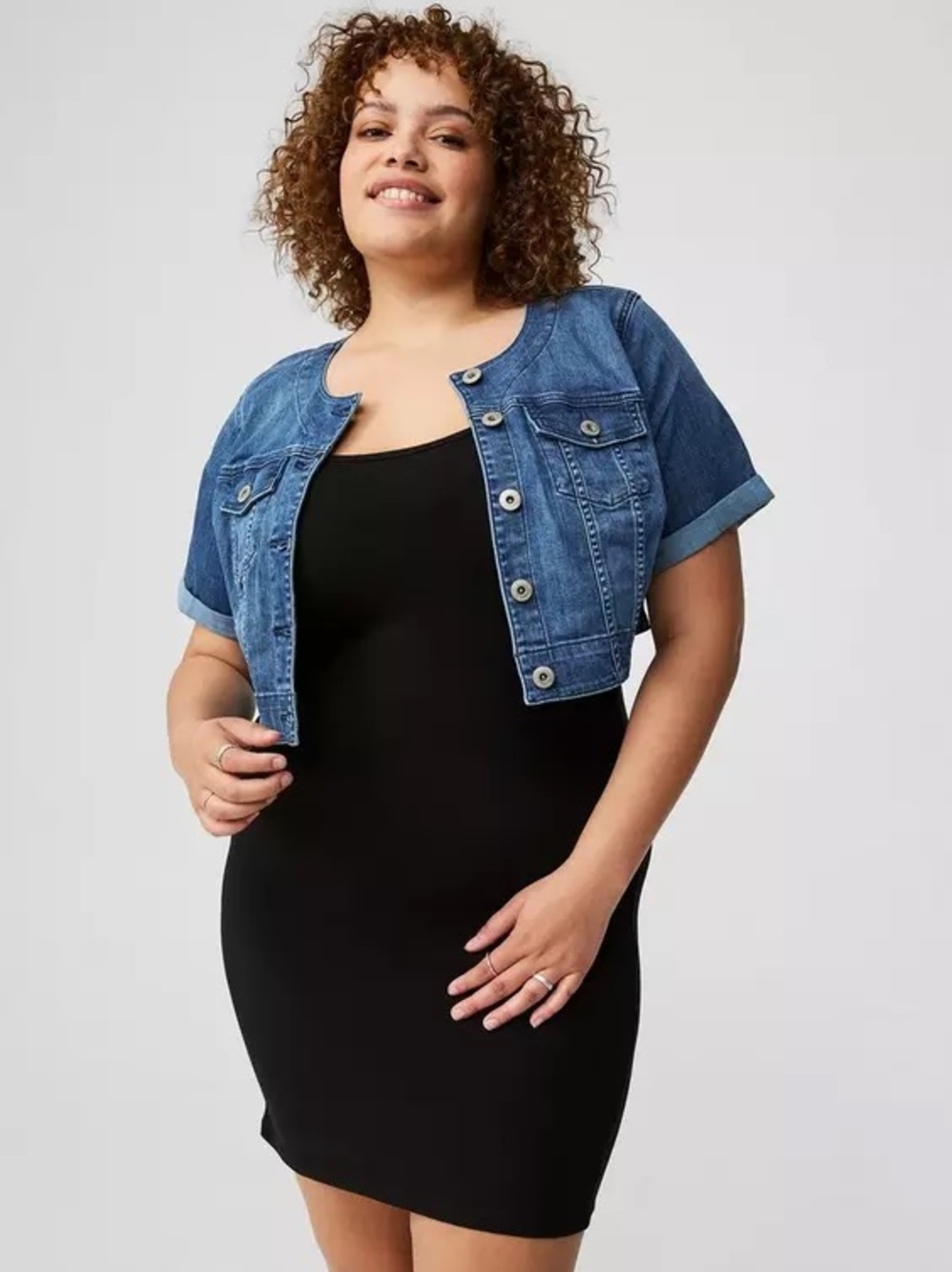 Torrid Denim Cropped Bolero Jacket